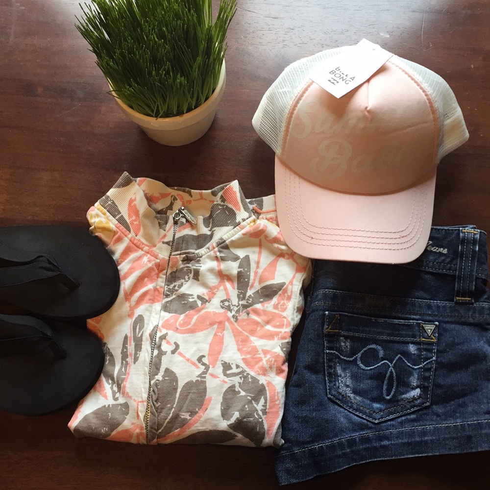 Billabong Summer Babe  Pink/White Hat/Cap NWT NEW